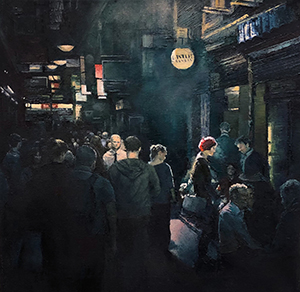 Image of Max Smith's oil painting, The Alley.